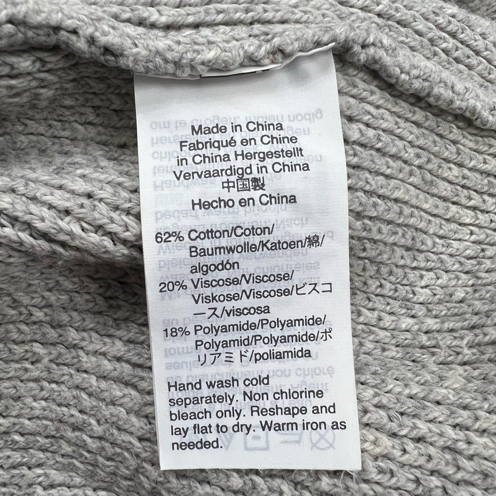 Madewell Light Gray Slit Back Sweater - Picture 7 of 7